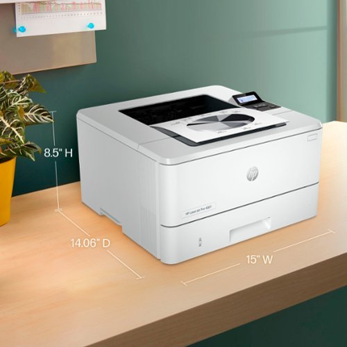 HP - LaserJet Pro 4001dn Black-and-White Laser Printer - White