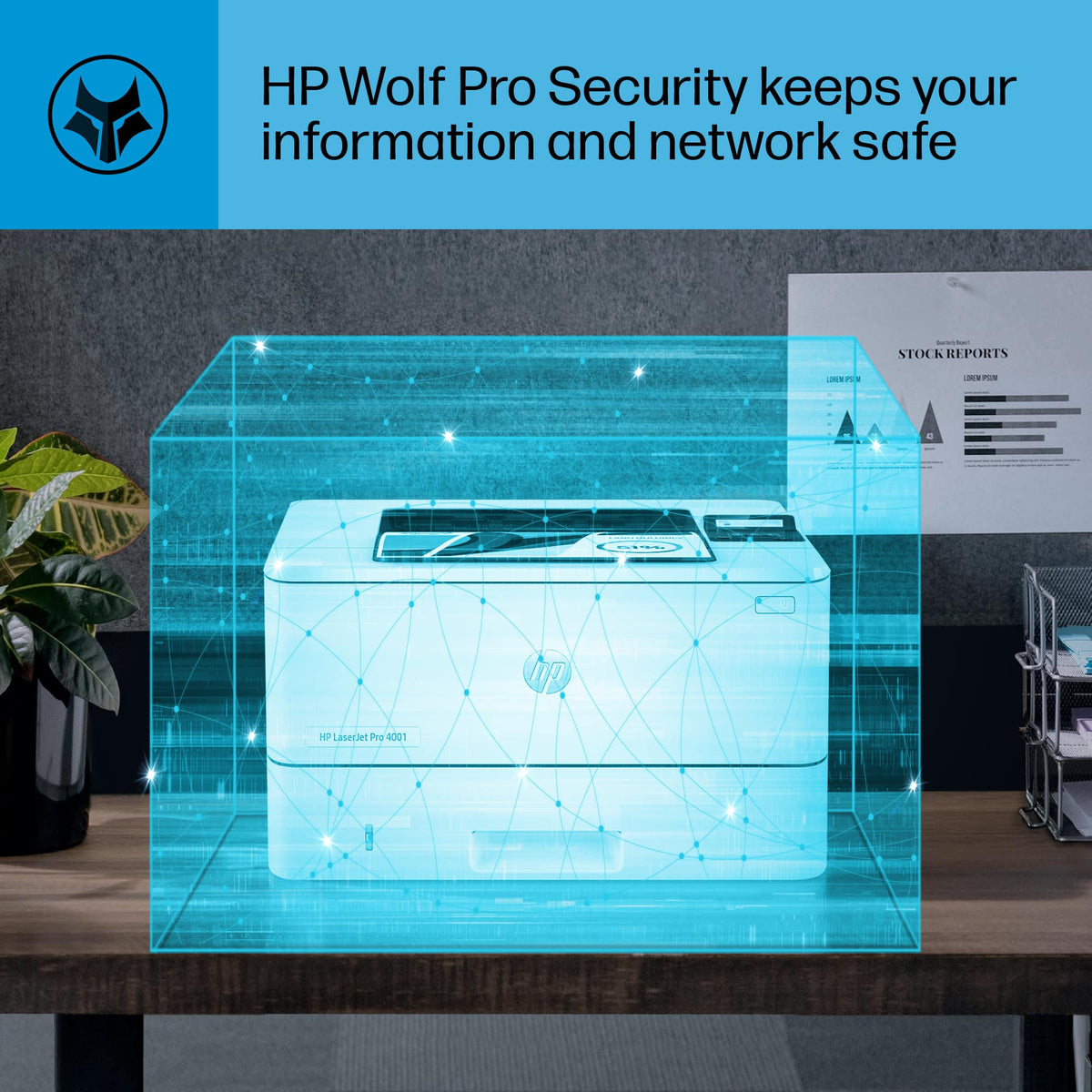 HP - LaserJet Pro 4001dn Black-and-White Laser Printer - White