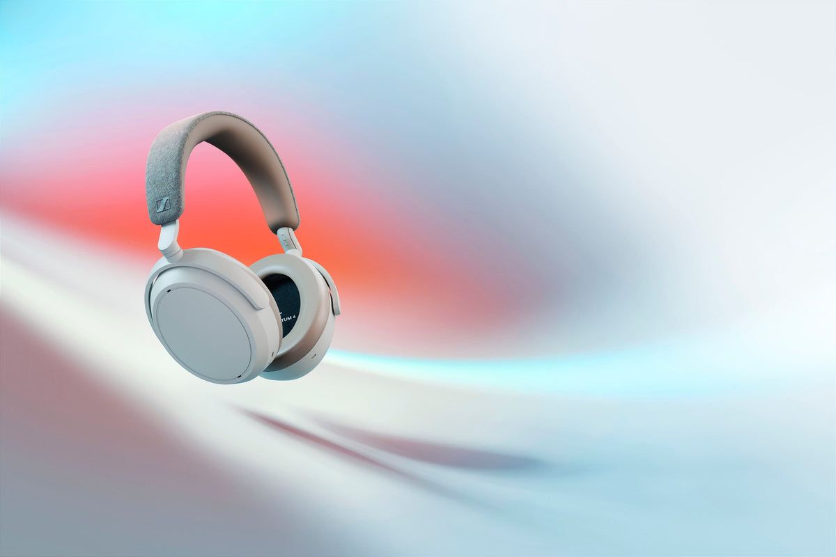 Sennheiser - MOMENTUM 4 Wireless Adaptive Noise-Canceling Over-The-Ear Headphones - White