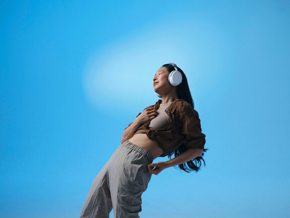 Sennheiser - MOMENTUM 4 Wireless Adaptive Noise-Canceling Over-The-Ear Headphones - White