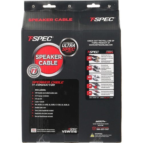 Metra - Speaker Cable 16 Gauge 11 Conductor - Multi