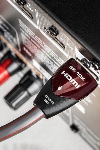 AudioQuest - Cherry Cola 48 49.2' 4K-8K-10K 48Gbps In-Wall Rated HDMI Cable - Gray with Red Stripes