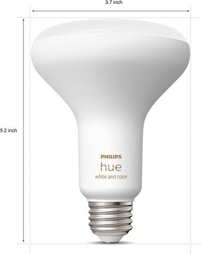 Philips - Hue BR30 Bluetooth 85W Smart LED Bulb (2-Pack) - White and Color Ambiance