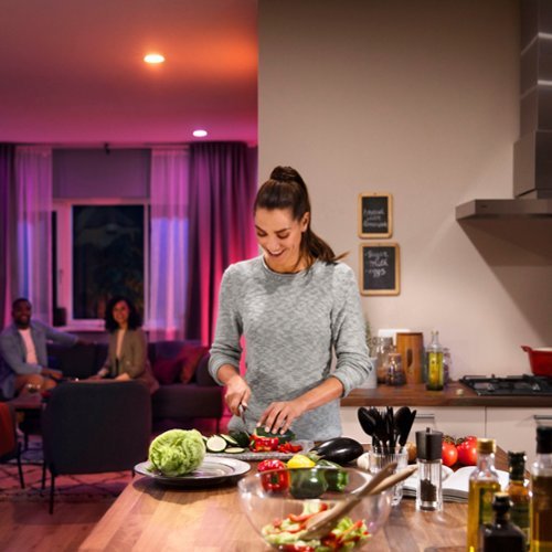 Philips - Hue BR30 Bluetooth 85W Smart LED Bulb (2-Pack) - White and Color Ambiance