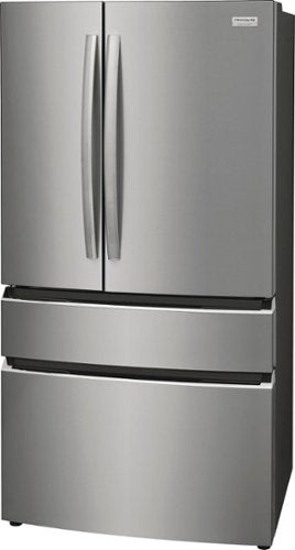 Frigidaire - Gallery 36 in. Wide 22.1 Cu. Ft. Counter-Depth 4-Door French Door Refrigerator with Internal Water Dispenser - Smudge Proof Stainless Steel