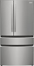 Frigidaire - Gallery 36 in. Wide 22.1 Cu. Ft. Counter-Depth 4-Door French Door Refrigerator with Internal Water Dispenser - Smudge Proof Stainless Steel