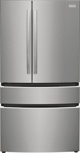 Frigidaire - Gallery 36 in. Wide 22.1 Cu. Ft. Counter-Depth 4-Door French Door Refrigerator with Internal Water Dispenser - Smudge Proof Stainless Steel