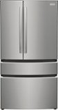 Frigidaire - Gallery 36 in. Wide 22.1 Cu. Ft. Counter-Depth 4-Door French Door Refrigerator with Internal Water Dispenser - Smudge Proof Stainless Steel