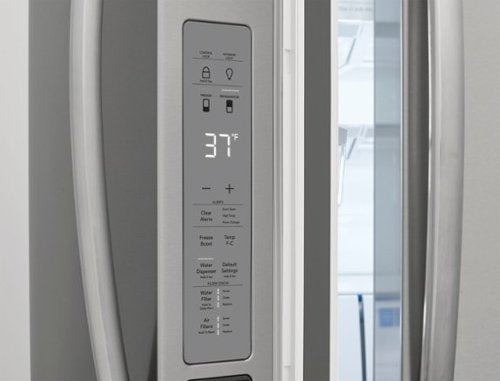 Frigidaire - Gallery 36 in. Wide 22.1 Cu. Ft. Counter-Depth 4-Door French Door Refrigerator with Internal Water Dispenser - Smudge Proof Stainless Steel