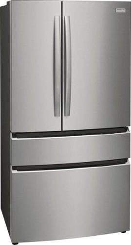 Frigidaire - Gallery 36 in. Wide 22.1 Cu. Ft. Counter-Depth 4-Door French Door Refrigerator with Internal Water Dispenser - Smudge Proof Stainless Steel