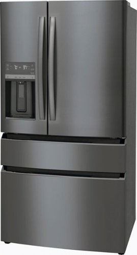 Frigidaire - Gallery 36 in. Wide 21.5 Cu. Ft. Counter-Depth 4-Door French Door Refrigerator - Black Stainless Steel