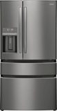 Frigidaire - Gallery 36 in. Wide 21.5 Cu. Ft. Counter-Depth 4-Door French Door Refrigerator - Black Stainless Steel
