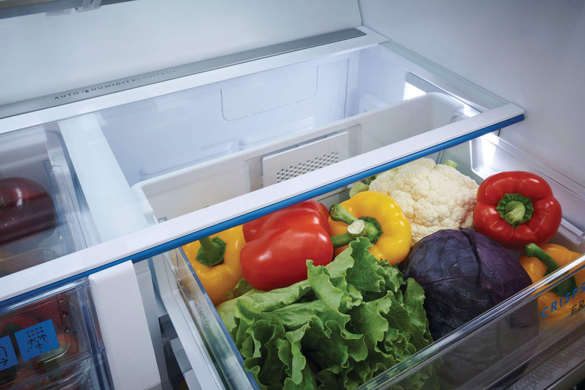 Frigidaire - Gallery 36 in. Wide 21.5 Cu. Ft. Counter-Depth 4-Door French Door Refrigerator - Black Stainless Steel