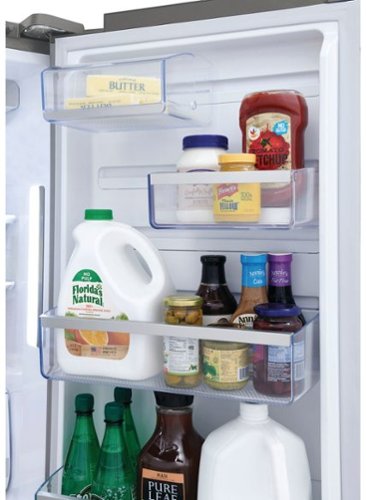 Frigidaire - Gallery 36 in. Wide 21.5 Cu. Ft. Counter-Depth 4-Door French Door Refrigerator - Black Stainless Steel