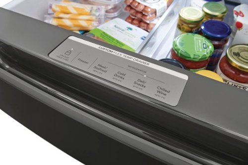 Frigidaire - Gallery 36 in. Wide 21.5 Cu. Ft. Counter-Depth 4-Door French Door Refrigerator - Black Stainless Steel