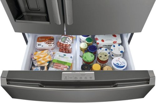 Frigidaire - Gallery 36 in. Wide 21.5 Cu. Ft. Counter-Depth 4-Door French Door Refrigerator - Black Stainless Steel