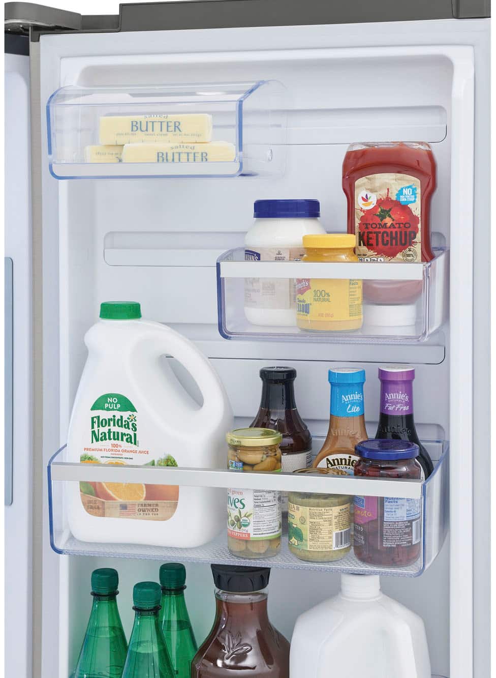 Frigidaire - Gallery 36 in. Wide 21.5 Cu. Ft. Counter-Depth 4-Door French Door Refrigerator - Black Stainless Steel