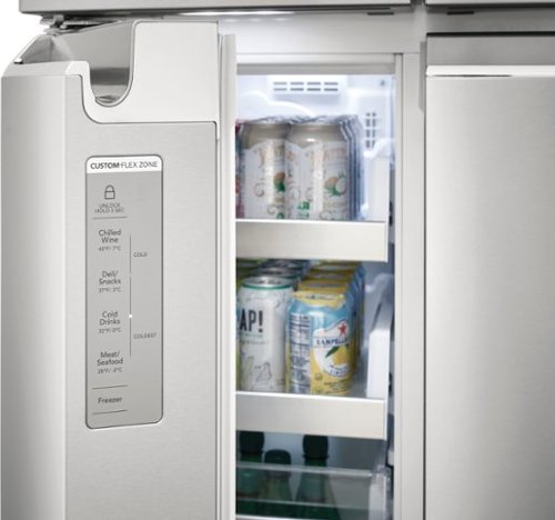 Frigidaire - Gallery 36 in. Wide 21.3 Cu. Ft. Counter-Depth 4-Door Refrigerator - Smudge Proof Stainless Steel