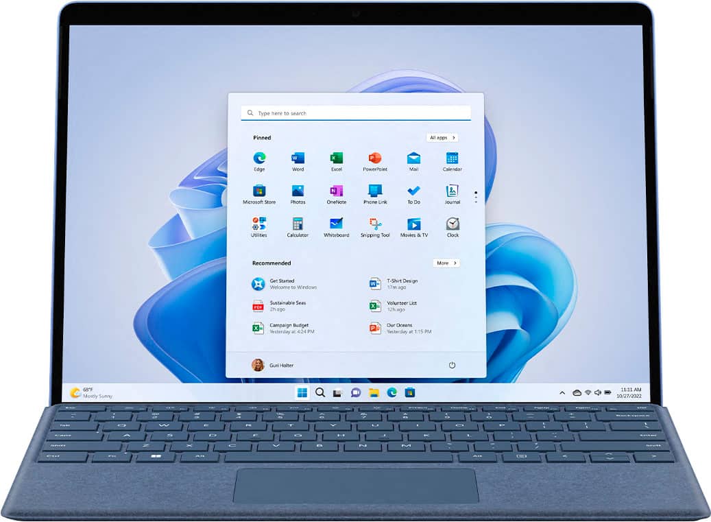 Microsoft - Geek Squad Refurbished Good - Surface Pro 9 - 13" Touch-Screen - Intel Evo Platform Core i7 - 16GB Memory - Sapphire