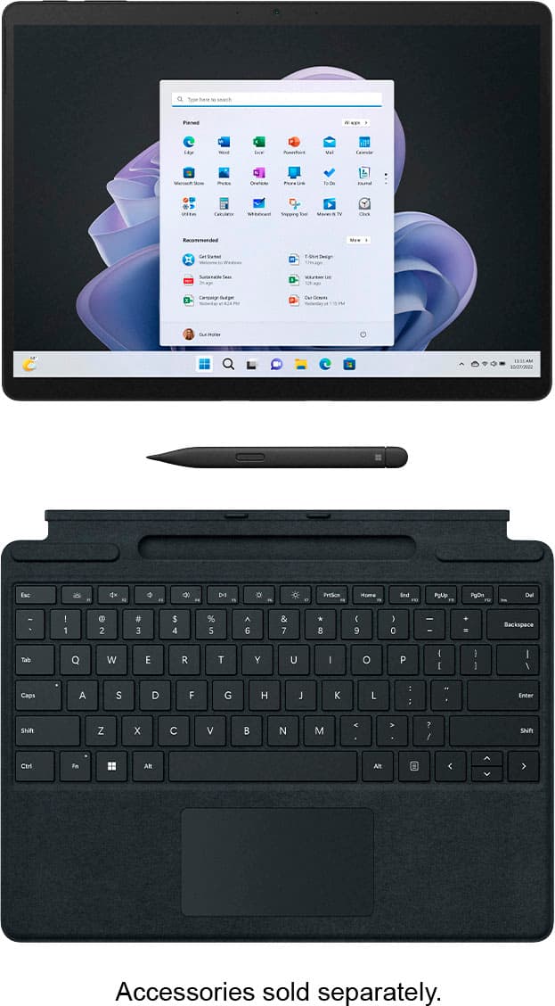Microsoft - Geek Squad Certified Refurbished Surface Pro 9 - 13" Touch-Screen - Intel Evo Platform Core i5 - 8GB Memory - Graphite
