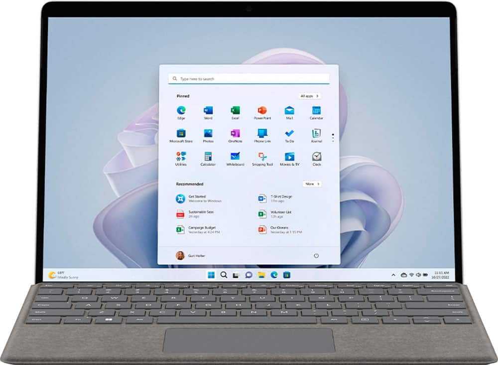 Microsoft - Geek Squad Certified Refurbished Surface Pro 9 - 13" Touch-Screen - Intel Core i5 - 8GB Memory - 128GB SSD - Device Only - Platinum