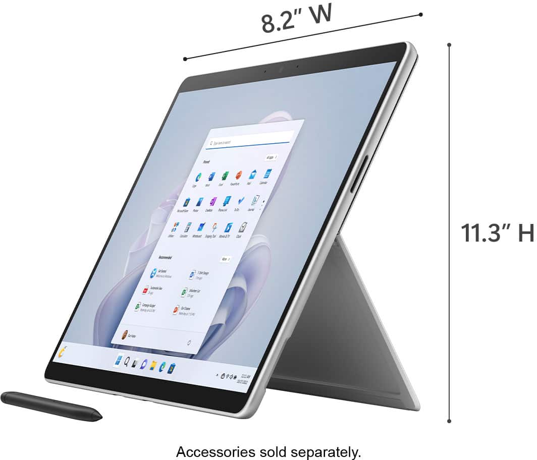 Microsoft - Geek Squad Certified Refurbished Surface Pro 9 - 13" Touch-Screen - Intel Core i5 - 8GB Memory - 128GB SSD - Device Only - Platinum