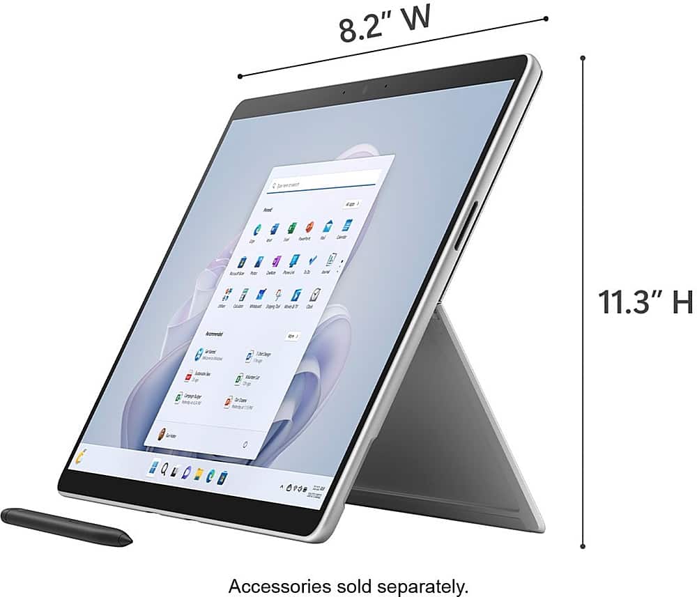 Geek Squad Certified Refurbished Surface Pro 9 - 13” Touch-Screen - Microsoft SQ3 - 8GB Memory - Platinum (Unlocked)