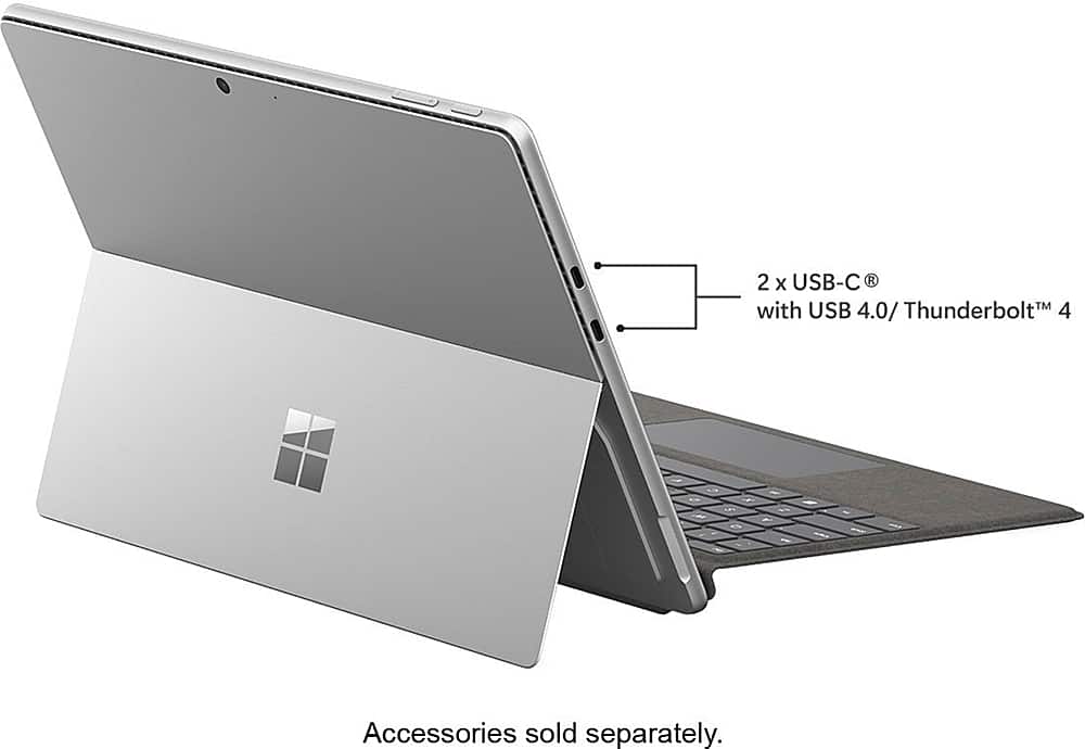 Geek Squad Certified Refurbished Surface Pro 9 - 13” Touch-Screen - Microsoft SQ3 - 8GB Memory - Platinum (Unlocked)
