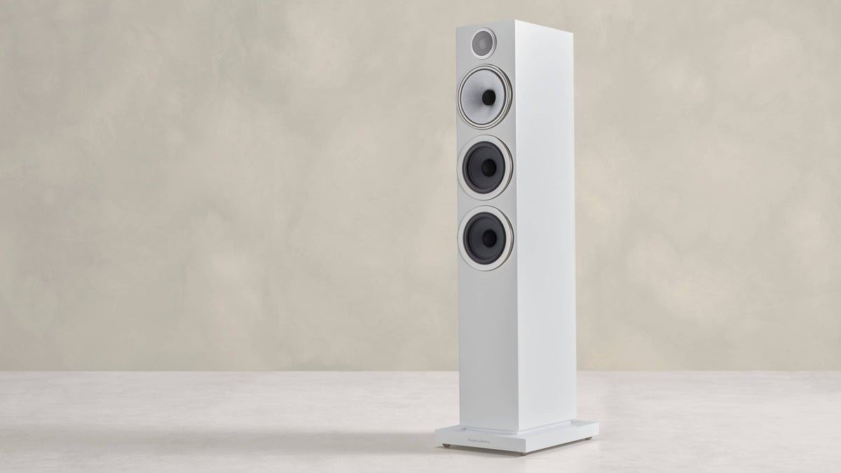 Bowers & Wilkins - 704 S3 Floorstanding Speaker with 1" Tweeter and Two 5" Bass drivers (Each) - White