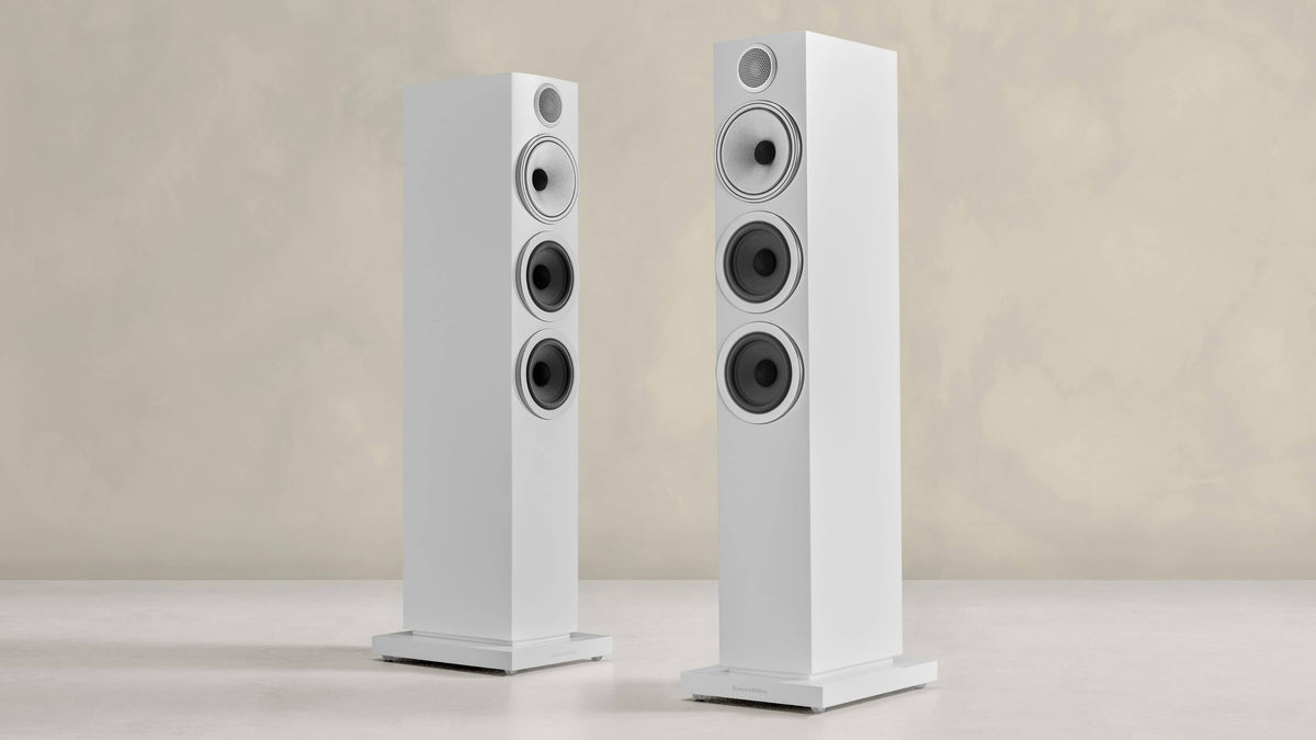 Bowers & Wilkins - 704 S3 Floorstanding Speaker with 1" Tweeter and Two 5" Bass drivers (Each) - White