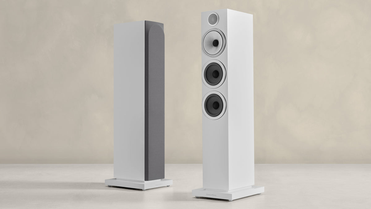 Bowers & Wilkins - 704 S3 Floorstanding Speaker with 1" Tweeter and Two 5" Bass drivers (Each) - White