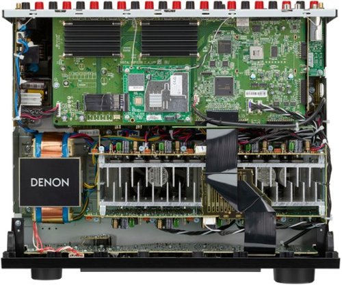 Denon - AVR-X3800H (105W X 9) 9.4-Ch. with HEOS and Dolby Atmos 8K Ultra HD HDR Compatible AV Home Theater Receiver with Alexa - Black