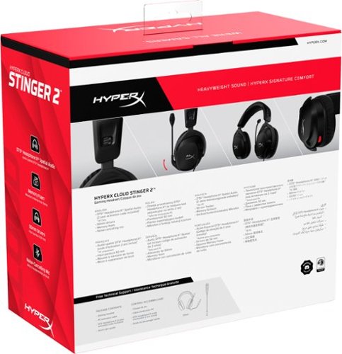 HyperX - Cloud Stinger 2 Wired Gaming Headset for PC - Black