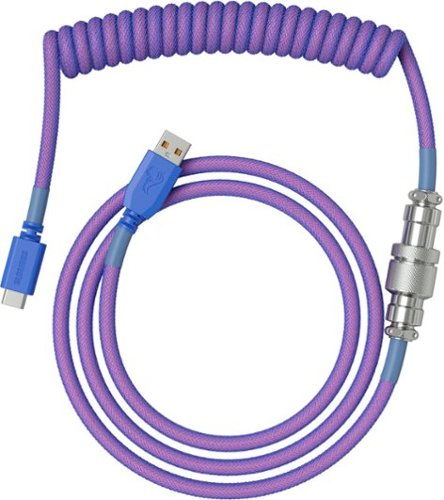 Glorious - Coiled USB-C Artisan Braided Keyboard Cable for Mechanical Gaming Keyboards - Nebula