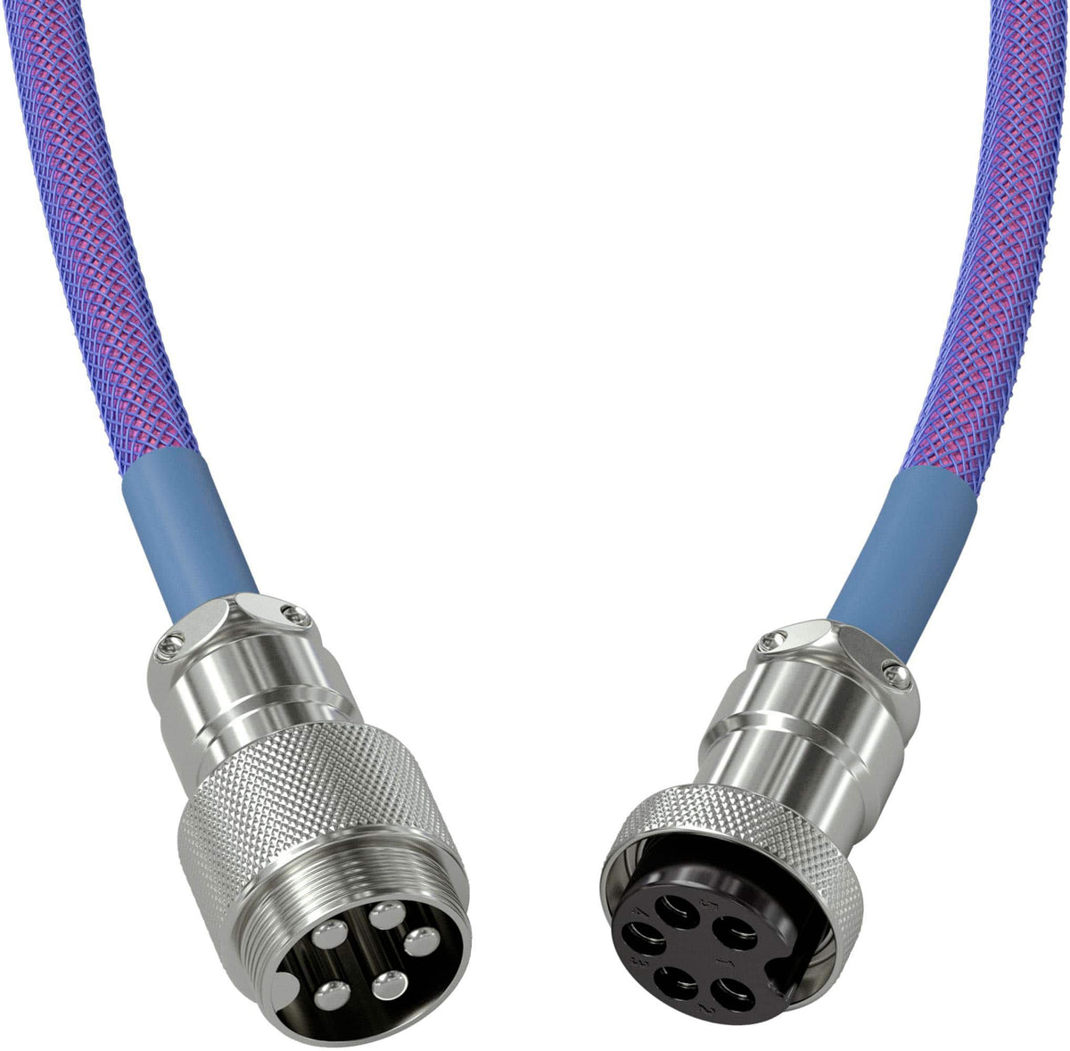 Glorious - Coiled USB-C Artisan Braided Keyboard Cable for Mechanical Gaming Keyboards - Nebula
