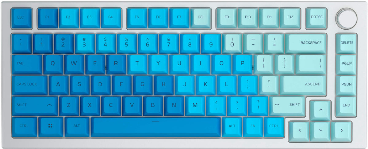 Glorious - GPBT Gradient Universal Keycap Set Compatible with Most 100% 85% 80% TKL 60% Compact 75% Mechanical Keyboards - Ocean