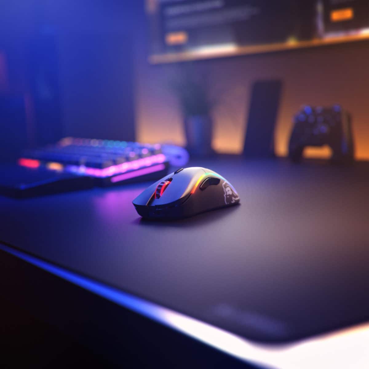 Glorious - Model D Lightweight Wireless Optical Gaming Mouse with Customizable RGB - Wireless - Matte Black