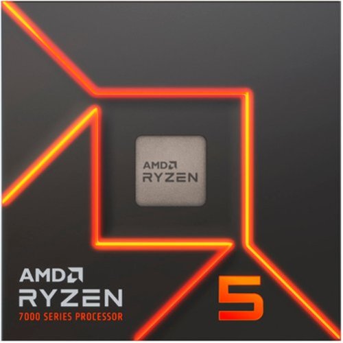 AMD - Ryzen 5 7600X 6-Core - 12-Thread 4.7GHz (5.3 GHz Max Boost) Socket AM5 PCI Express 5.0 Unlocked Desktop Processor - Silver