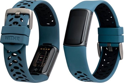 WITHit - Fitbit Charge 5 & Charge 6 Band Kit 3-Pack - Woven Black/Bluestone/Black