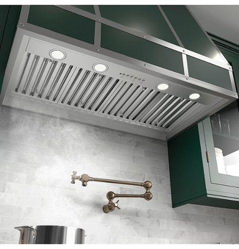 GE Profile - 42 inches - Externally Vented - Range Hood Insert - Custom Panel ready