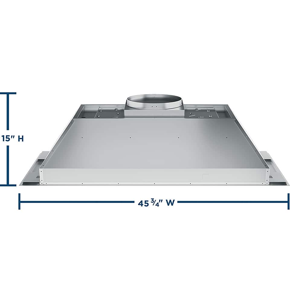 GE Profile - 48 inches - Externally Vented - Range Hood Insert - Custom Panel ready