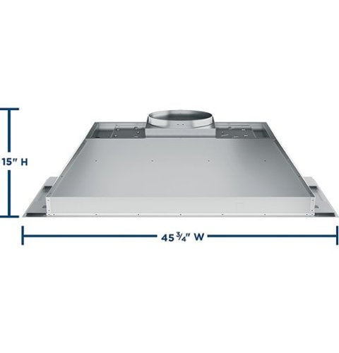 GE Profile - 48 inches - Externally Vented - Range Hood Insert - Custom Panel ready