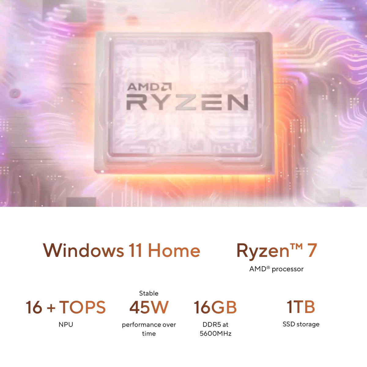 ASUS - VM501 Desktop - AMD Ryzen 7 260 - 16GB Memory - 1TB Storage - Black
