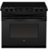 GE - 32 in. Wide 4 Elements 4.4 Cu. Ft. Self-Cleaning Drop-In Electric Range - Black