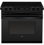 GE - 32 in. Wide 4 Elements 4.4 Cu. Ft. Self-Cleaning Drop-In Electric Range - Black