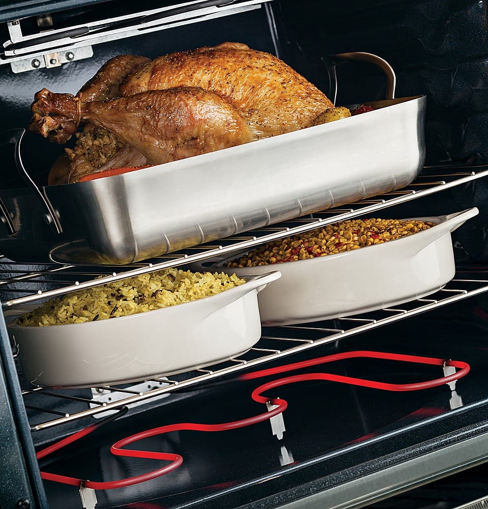 GE - 32 in. Wide 4 Elements 4.4 Cu. Ft. Self-Cleaning Drop-In Electric Range - Black