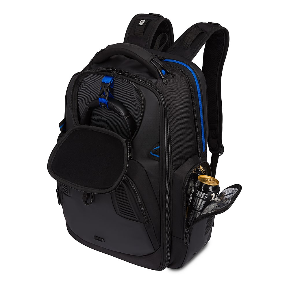 SwissGear - Gamer Backpack fits up to 17.3" laptops - Black