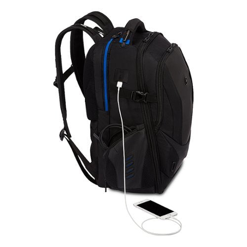 SwissGear - Speed-run Gamer Backpack fits up to 17.3" laptops - Black
