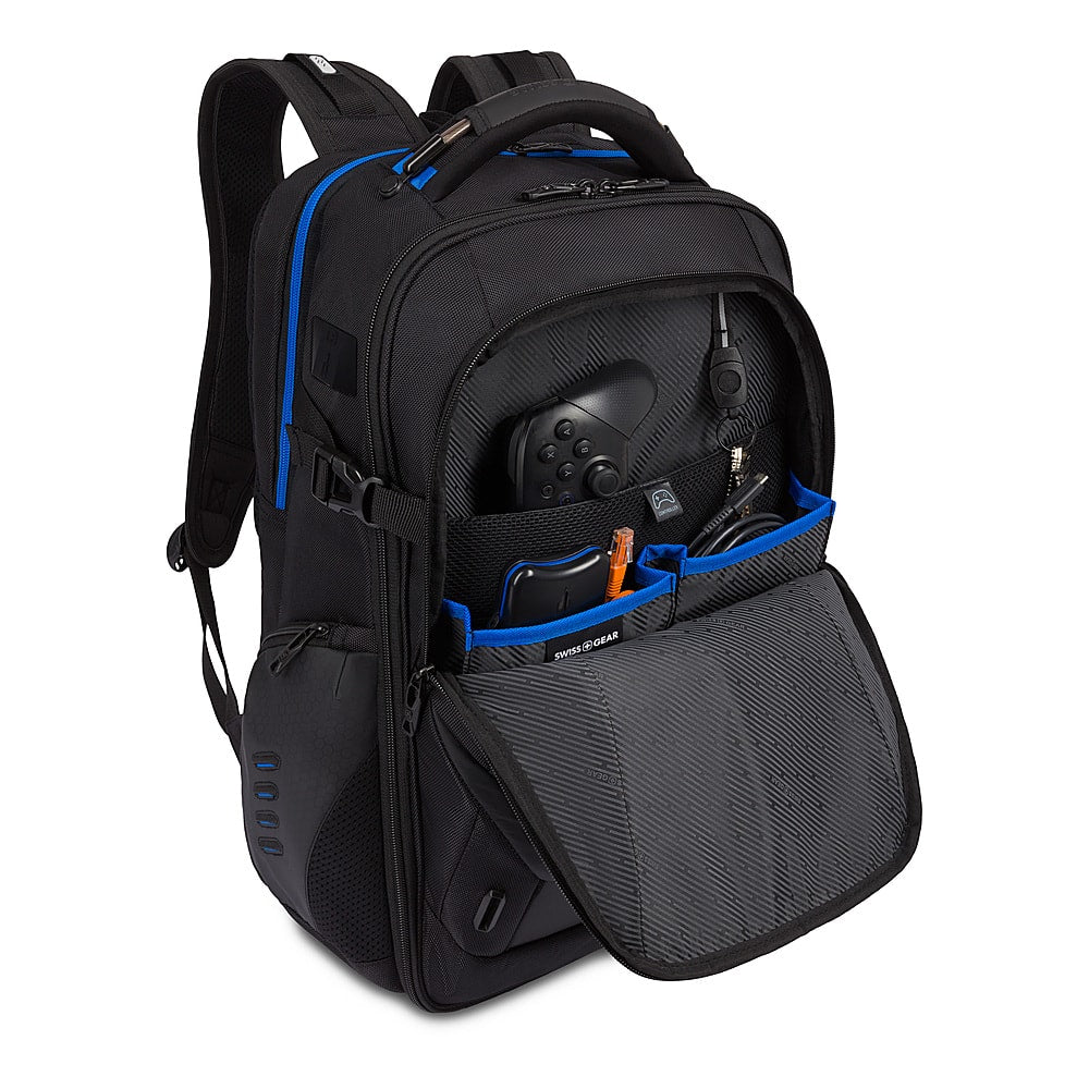 SwissGear - Speed-run Gamer Backpack fits up to 17.3" laptops - Black