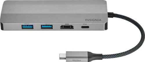 Insignia™ - 7-Port USB-C Hub - Gray